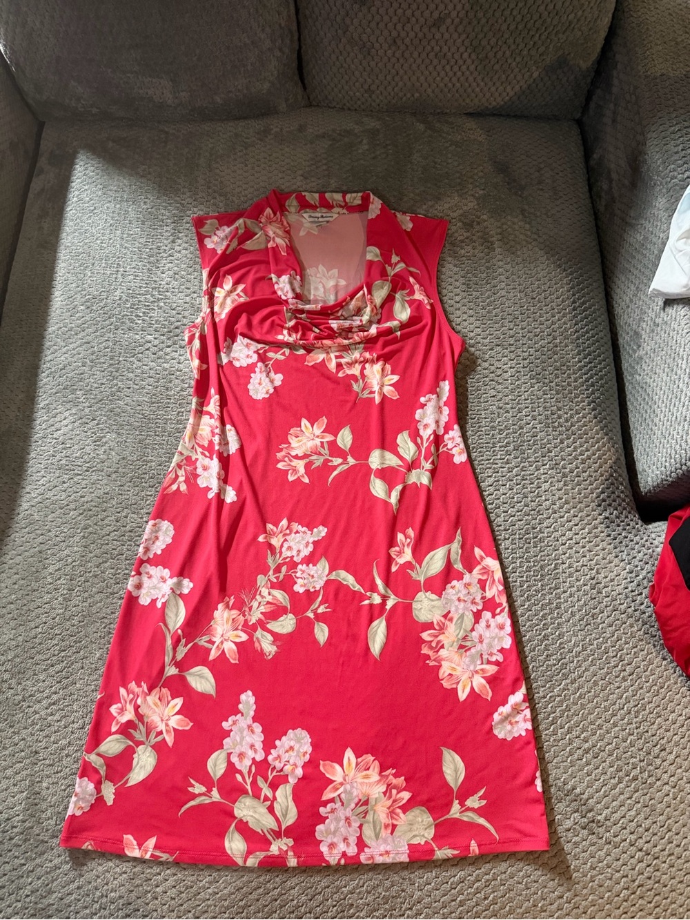 Tommy Bahama pink Floral Cowl-Neck Sleeveless Dress